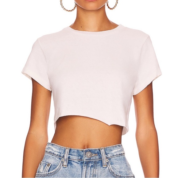 Re/Done White Crop Top - Picture 1 of 3
